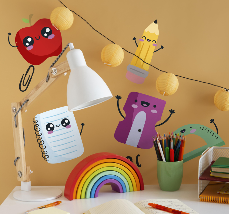 Komplet za nazaj v šolo nalepka živali - TenStickers