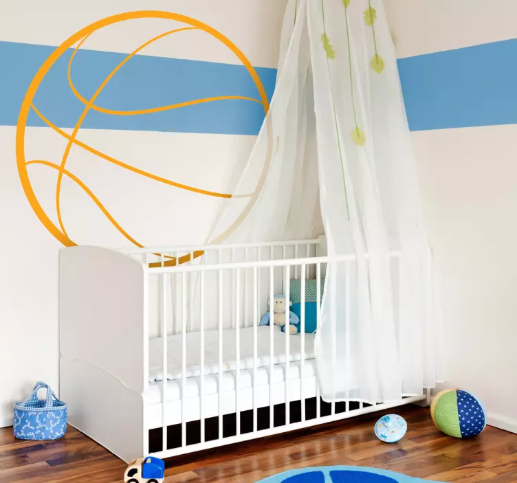 Košarka osnutek stenske otroške nalepke - TenStickers