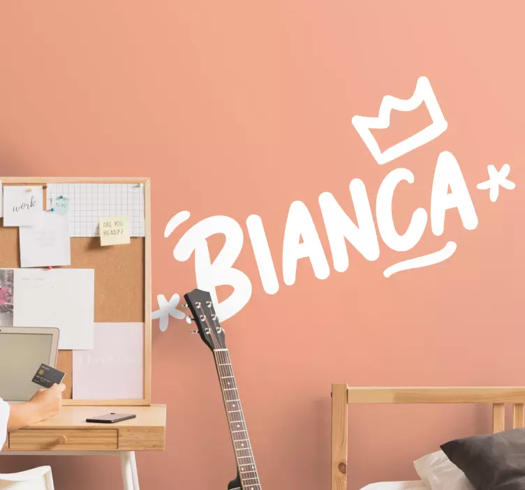 Krona z imenom po meri nalepka za najstnika - TenStickers