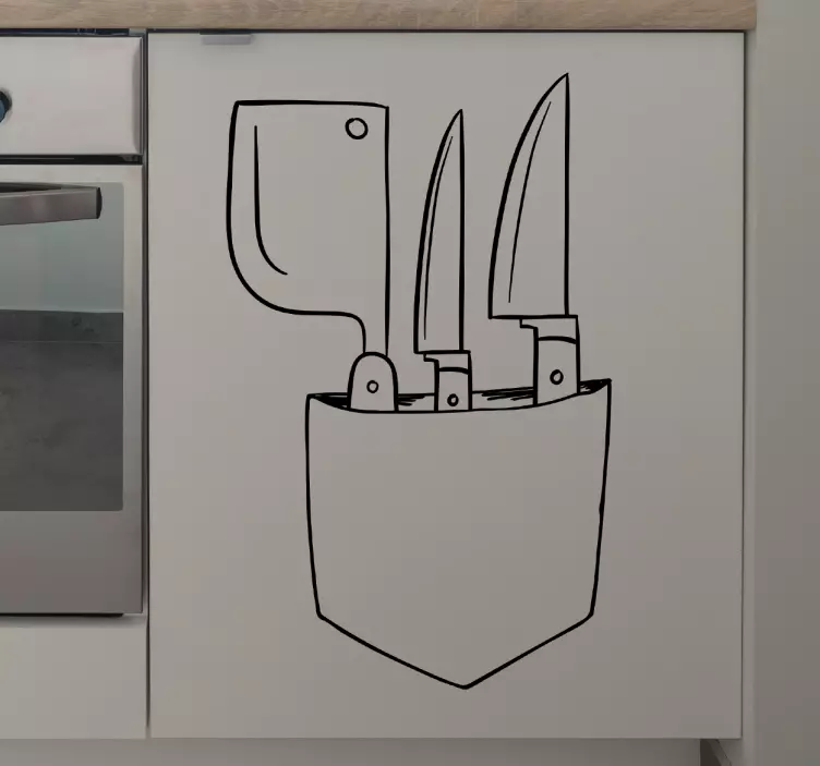 Kuhinjske nože stenske nalepke - TenStickers