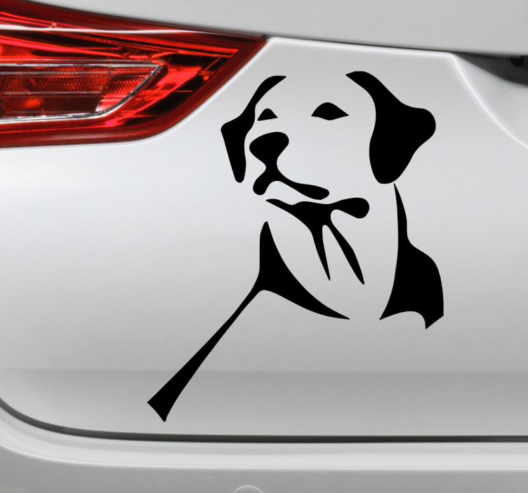 Nalepka za pasje avtomobile labrador retriever - TenStickers