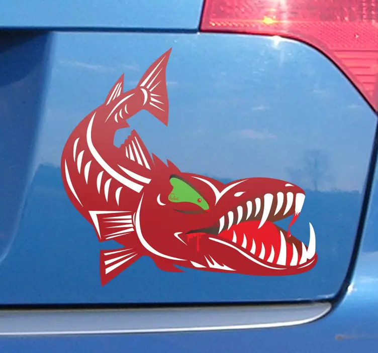 Lačen barracuda decal - TenStickers