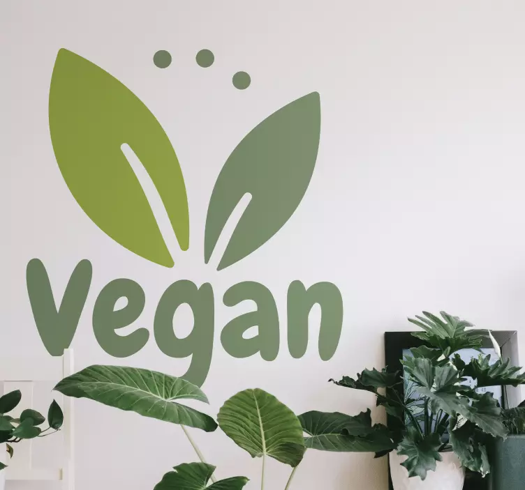 Leafy vegan concept nalepka brez živalskih sestavin - TenStickers
