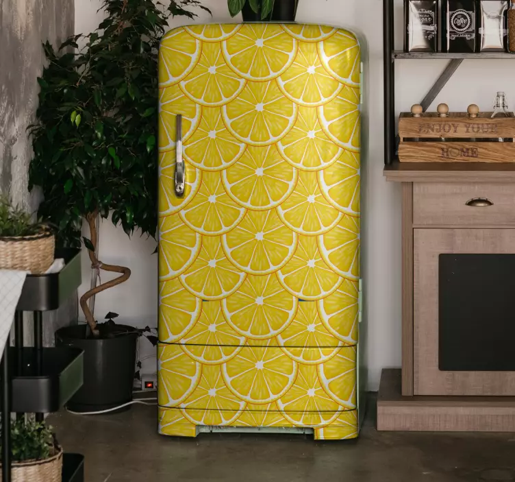 Lemon slice concept nalepka za hladilnik - TenStickers