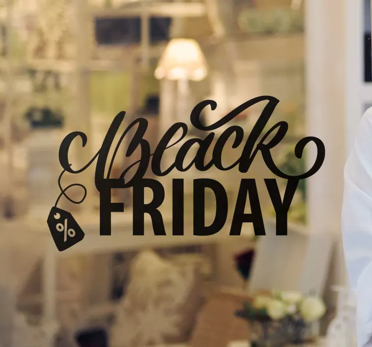 Lep črni petek z nalepkami z oznakami - TenStickers