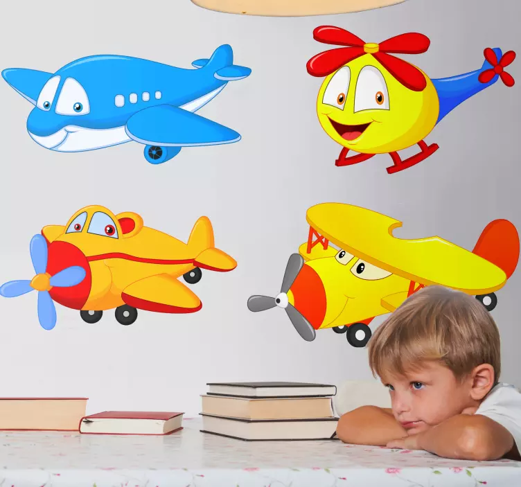 Letala in helikopterji z nalepkami - TenStickers