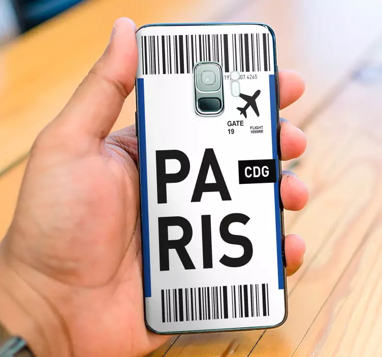 Nalepka letalska vozovnica za paris samsung - TenStickers