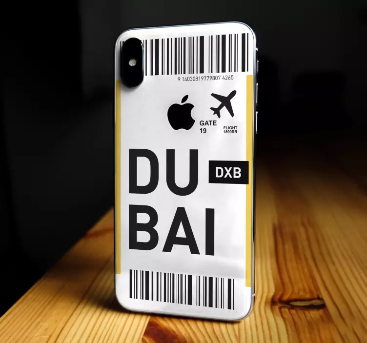 Letalska vozovnica za dubaj nalepka živali - TenStickers
