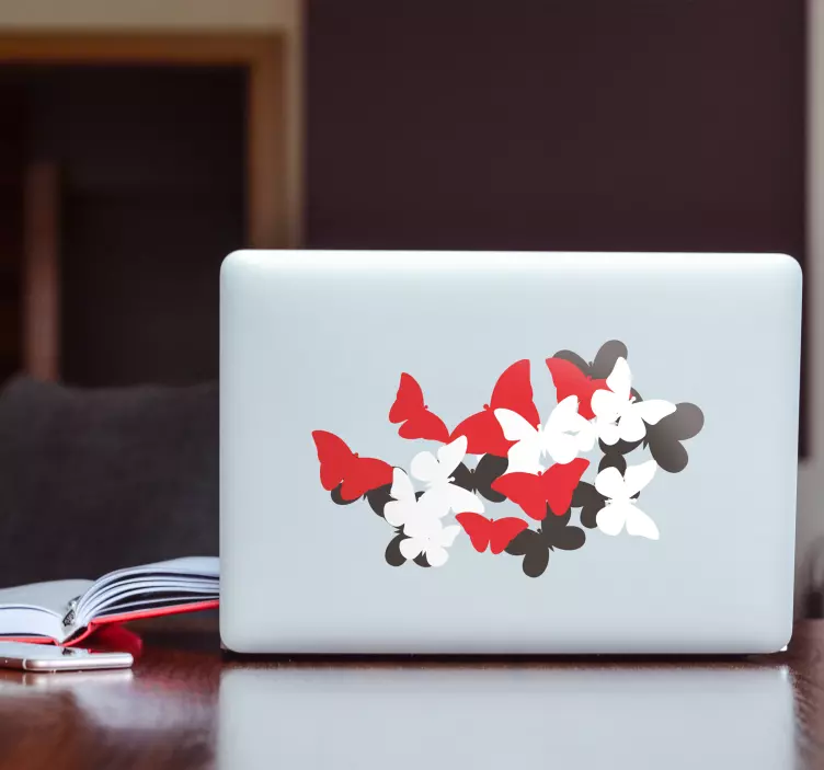 Leteči metulji laptop nalepke - TenStickers