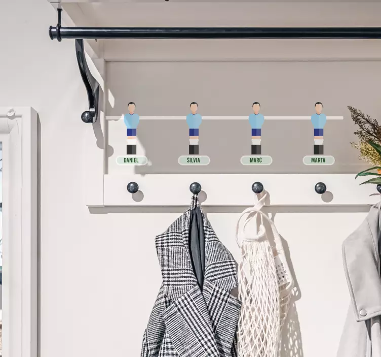 Liki namiznega nogometa nalepka za obešalnik - TenStickers