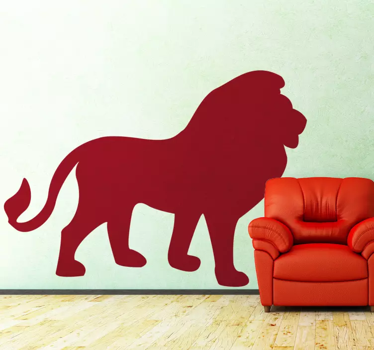 Lion silhueta stenske nalepke - TenStickers