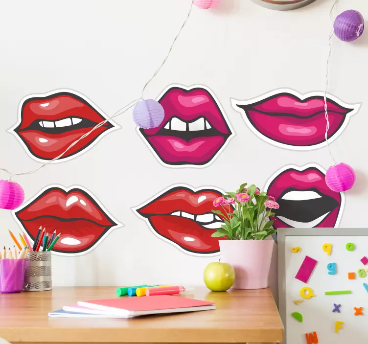Lips collection set z nalepkami živali - TenStickers