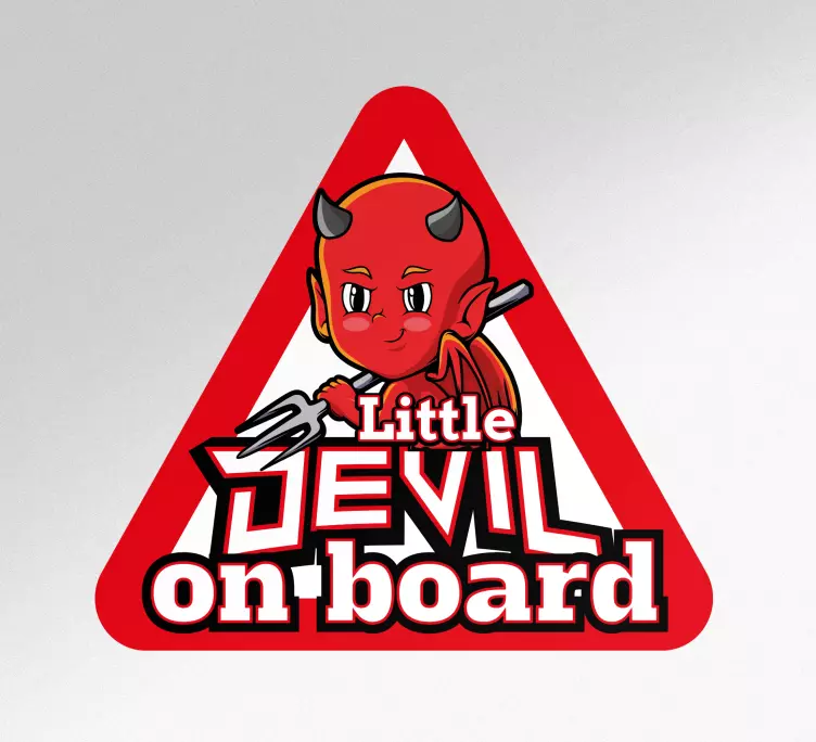 Little devil sign nalepka za otroka v avtu - TenStickers