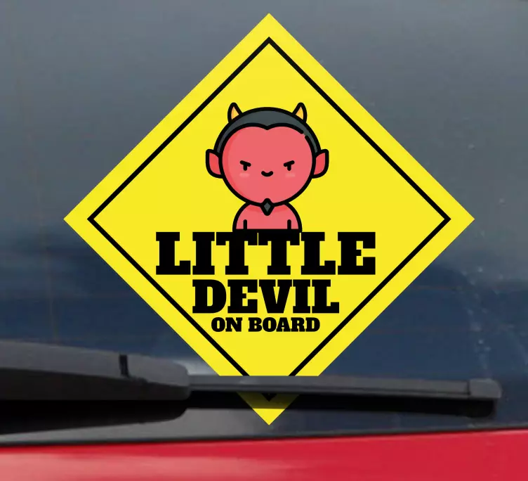 Little devil symbol nalepka otrok v avtu - TenStickers