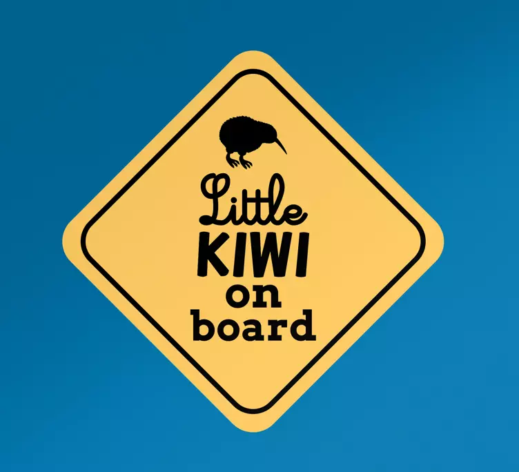 Little kiwi board nalepka za otroka v avtu - TenStickers