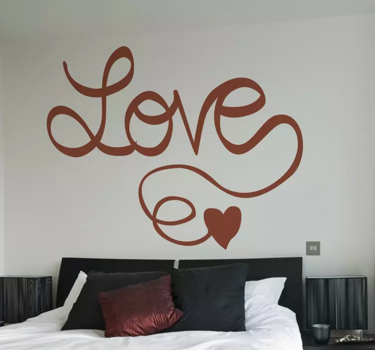 Ljubezen v nalepki za kaligrafijo - TenStickers