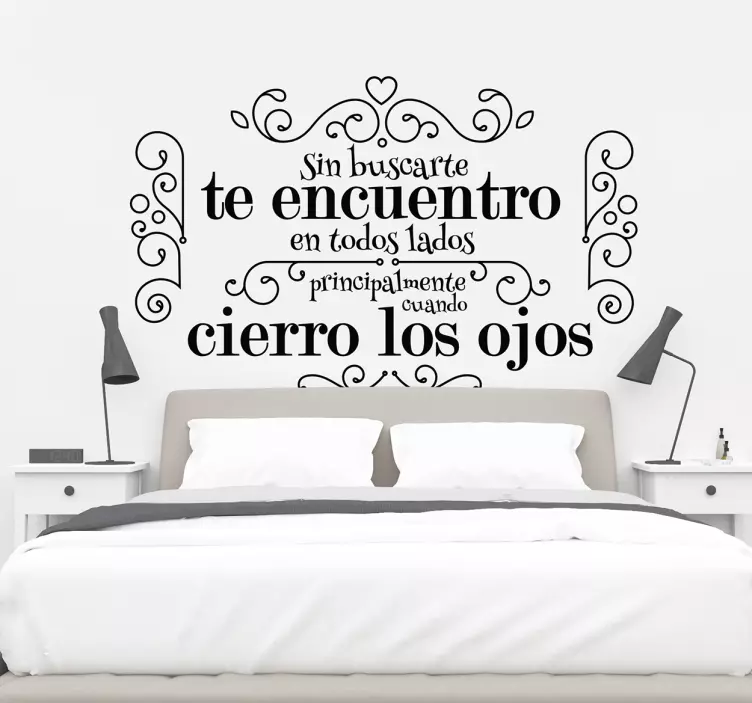 Ljubezenski stavek za spalnico ljubezen nalepka - TenStickers