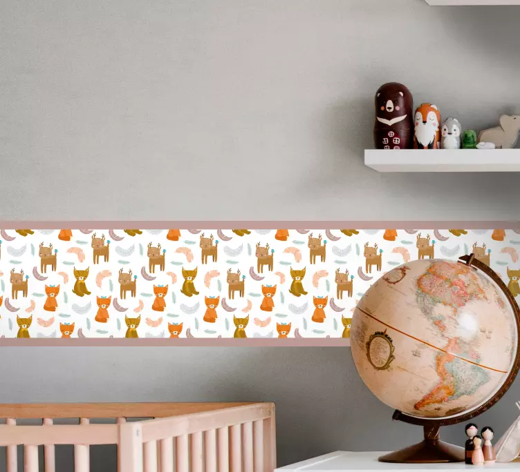 Nalepka ljubke živali v gozdni steni - TenStickers