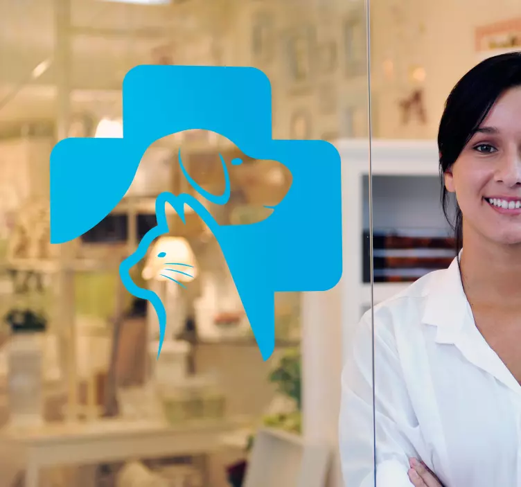 Logotip za nego hišnih ljubljenčkov nalepka za izložbe - TenStickers