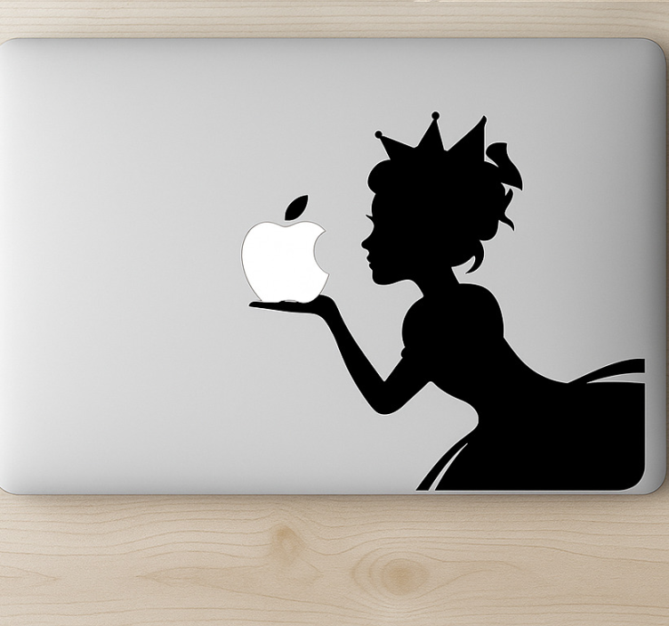 Macbook princesa Nalepka za prenosni računalnik - TenStickers
