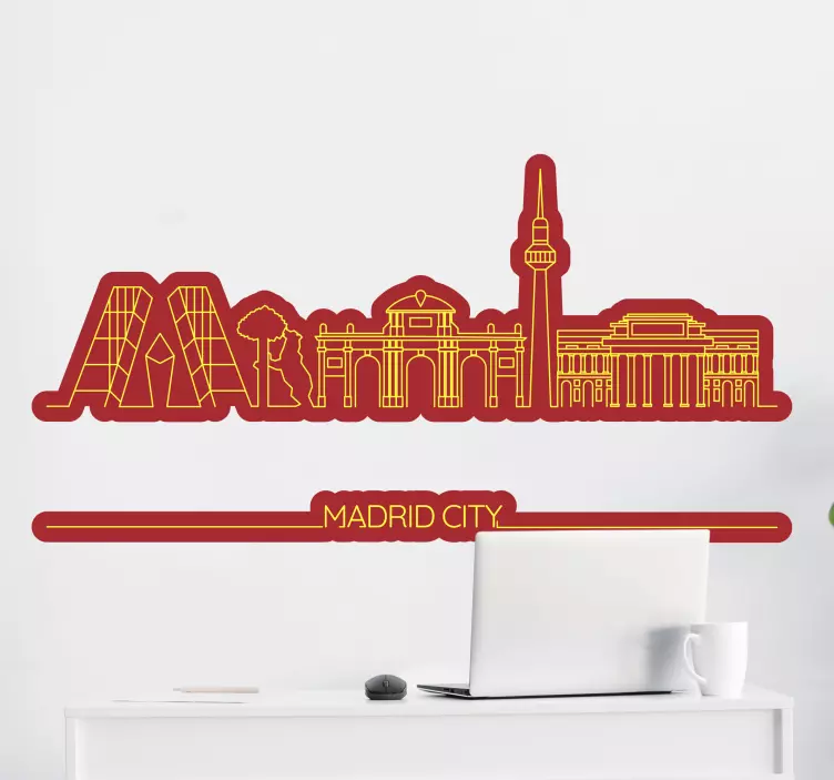 Madrid city skyline nalepka mesta - TenStickers