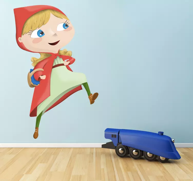 Majhna nalepka z rdečo jakno - TenStickers