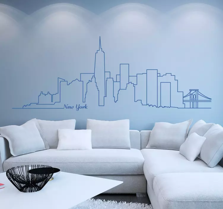 Manhattan skyline steno nalepke - TenStickers