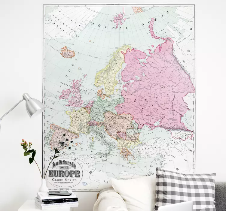 Mapa stene europe 1900 - TenStickers