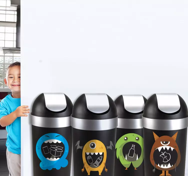 Mešane nalepke za koš za recikliranje - TenStickers