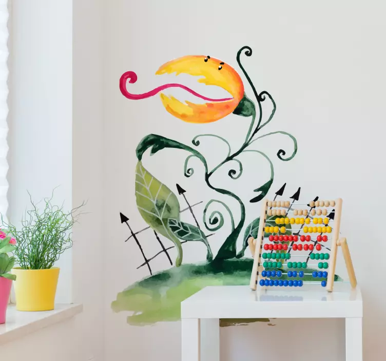 Mesojeda rastlina je narisala nalepko za noč čarovnic - TenStickers