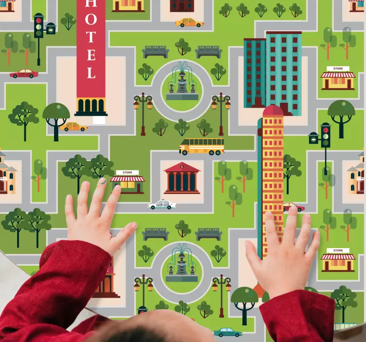 Nalepka pohištvo za risanje mest in ulic - TenStickers