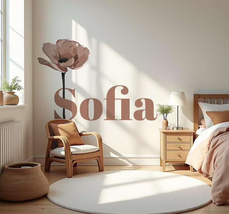 mocha mousse cvet Prilagodljiva nalepka - TenStickers