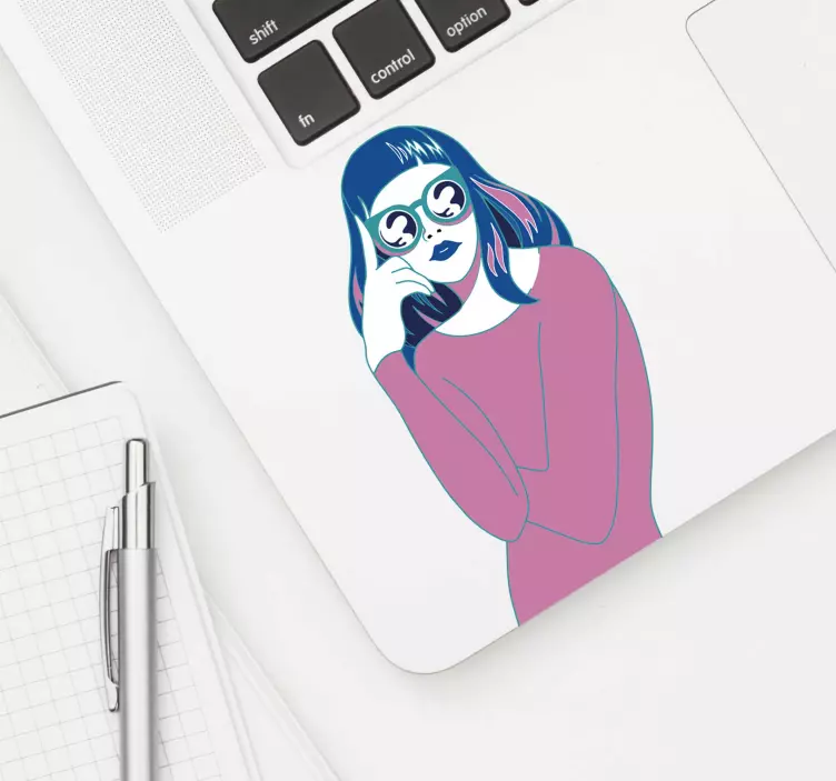 Moderna deklica dnevna soba stenski dekor - TenStickers