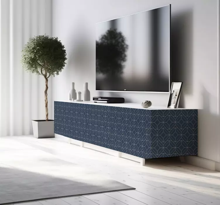 Modra art deco Nalepka Črtami - TenStickers