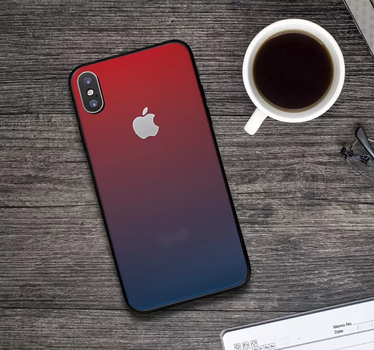Nalepka za modre in rdeče prelivne barve iphone - TenStickers