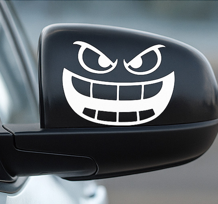 Monster face for rearview nalepka za avto - TenStickers