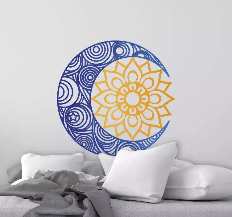 Moon flower design nalepka za živali - TenStickers
