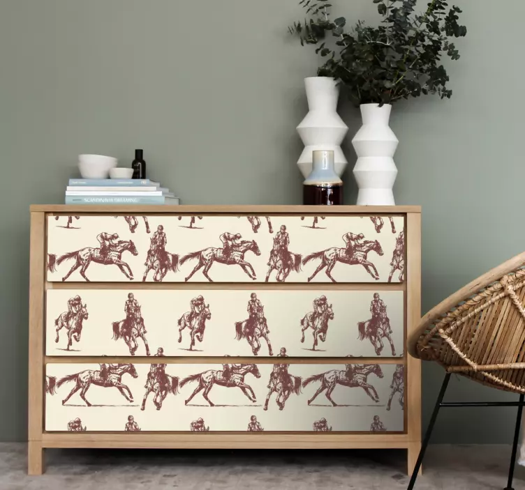 Nalepka za pohištvo z motivom konjskih vzorcev - TenStickers