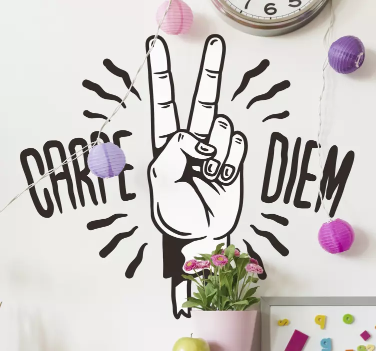 Carpe diem motivacijska stenska nalepka - TenStickers