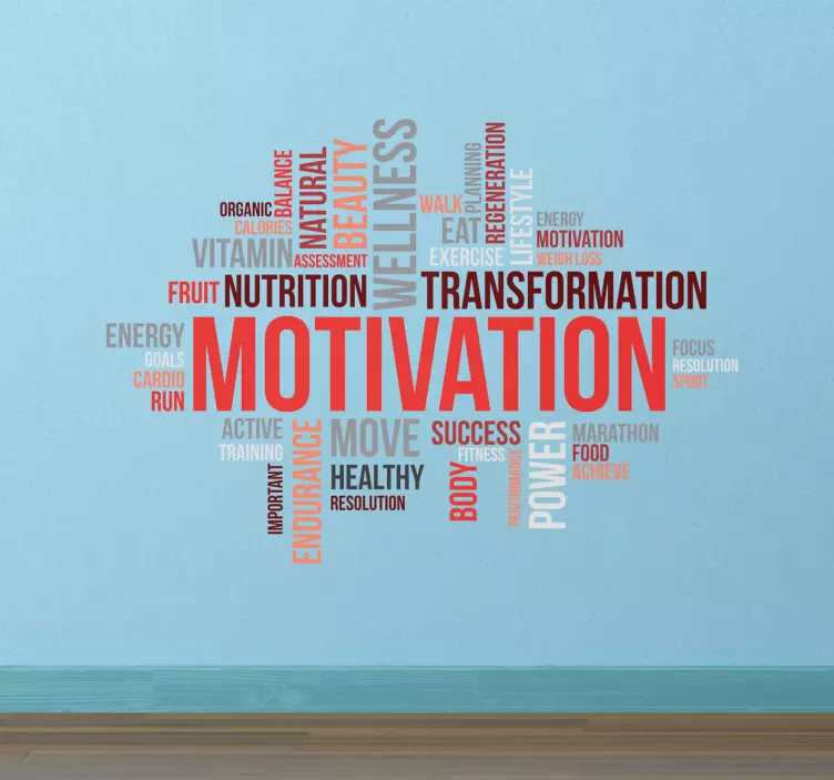 Motivacijska sporočila nalepka stene telovadnice - TenStickers