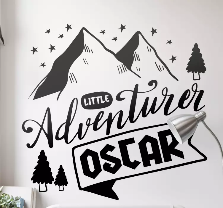 Mountain adventure scene nalepka za otroke - TenStickers