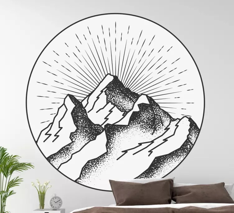 Mountain peak silhouette naravna nalepka - TenStickers