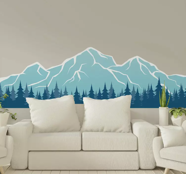 Mountain range scene nalepka narave - TenStickers