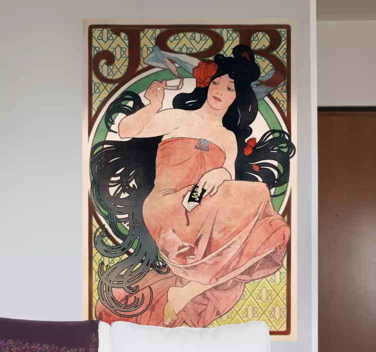 Mucha art nouveau stenski mural - TenStickers