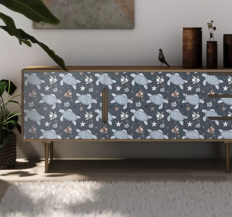 Muhast motiv želve nalepka živali - TenStickers