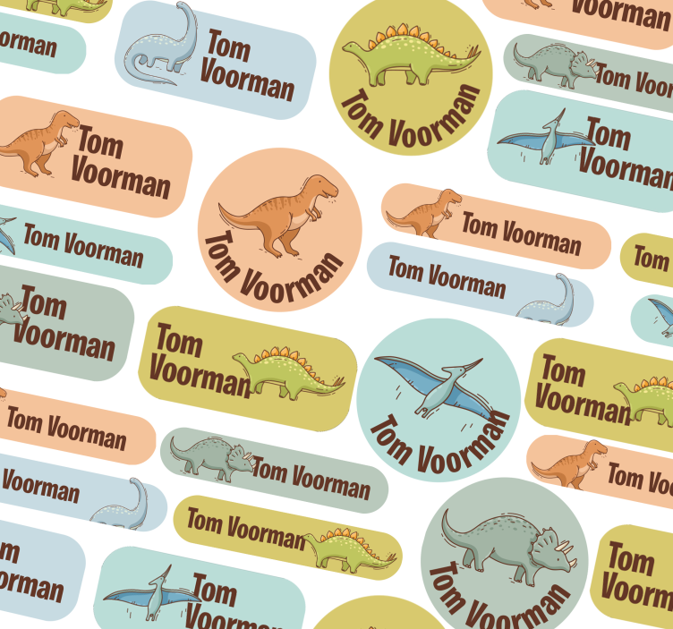 Načrti šol dinozavrov Prilagodljiva nalepka - TenStickers