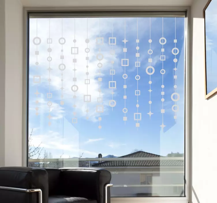 Nalepka abstraktnih zaves - TenStickers