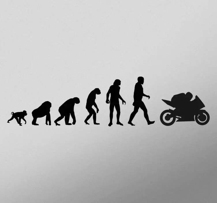 Nalepka biker evolucije - TenStickers