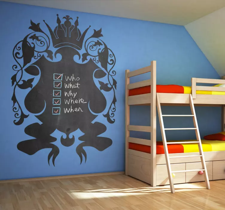 Nalepka blackboard kraljevega ščita - TenStickers