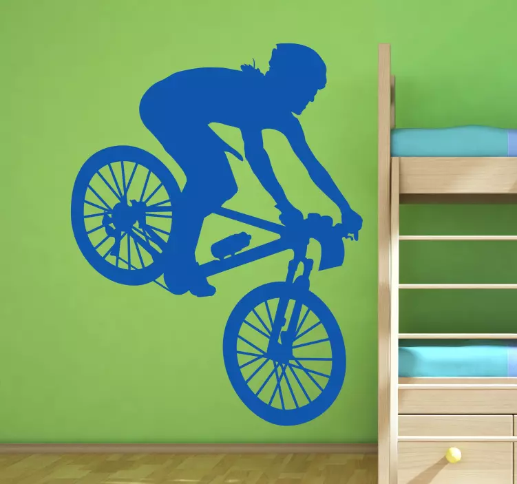 Nalepka gorske kolesarske silhuete - TenStickers